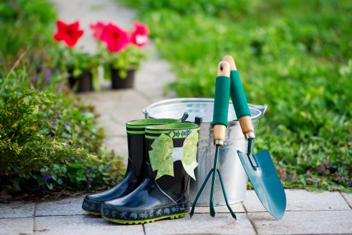 Urban landscaping in Hackney with compact garden design