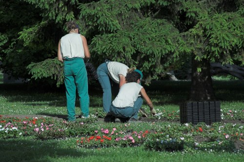 Low-carbon van used for sustainable landscaping operations