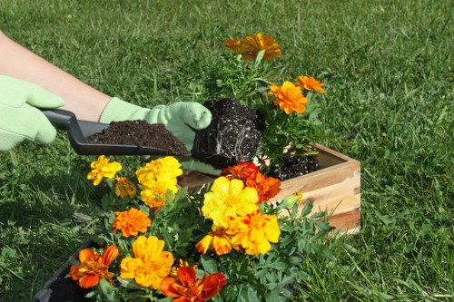 Reclaimed garden materials prepared for reuse and recycling